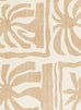 Edna Beige Cream Waves and Palms Washable Rug