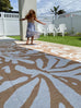 Edrielle Brown Cream Indoor Outdoor Washable Rug