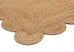 Ejiya Natural Brown Scalloped Jute Runner Rug