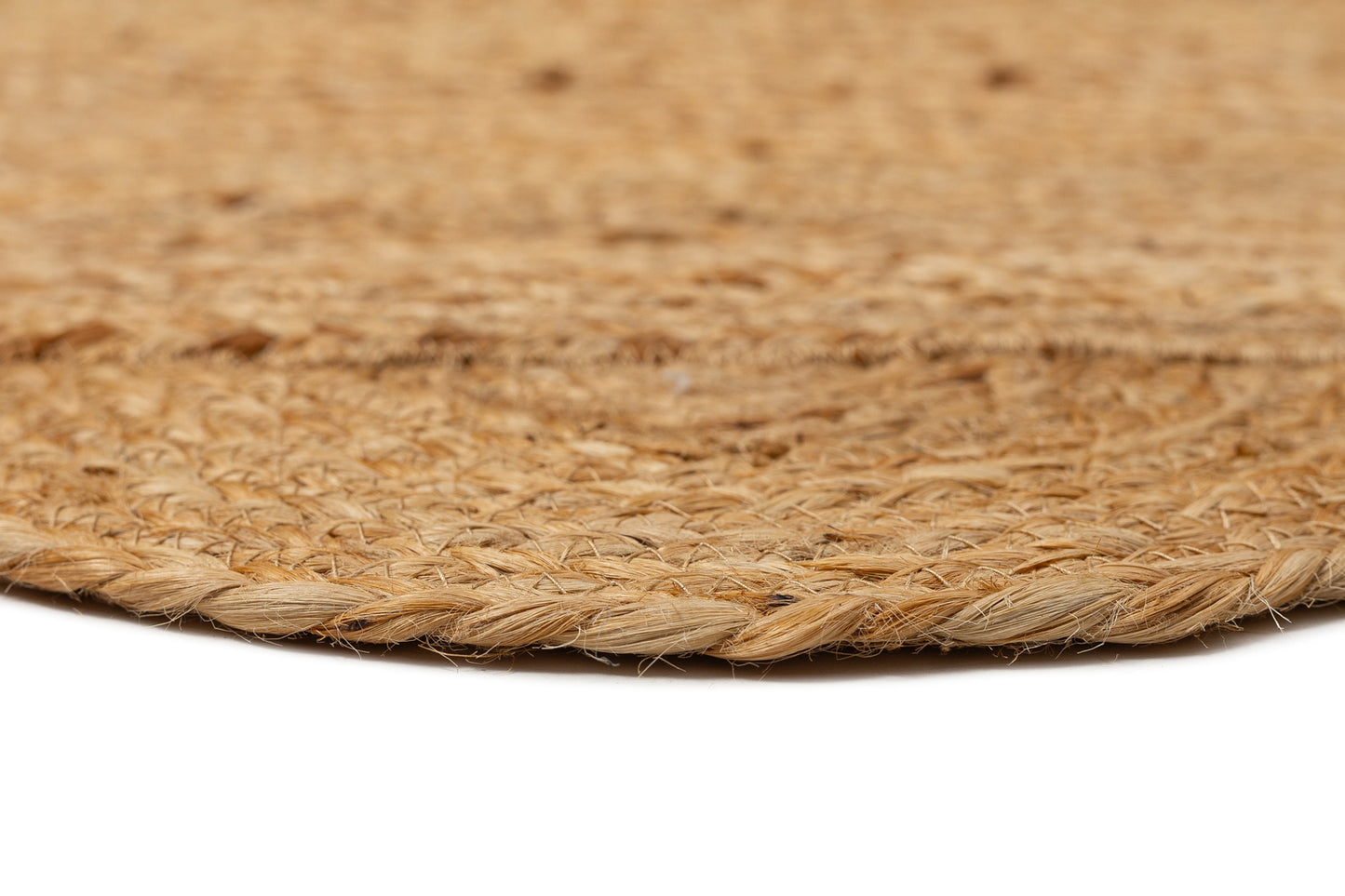 Ejiya Natural Brown Scalloped Jute Runner Rug