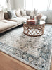 Eleanor Cream Blue and Tan Lustrous Traditional Rug