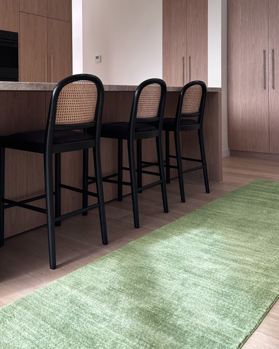 Elena Green Minimal Washable Runner Rug
