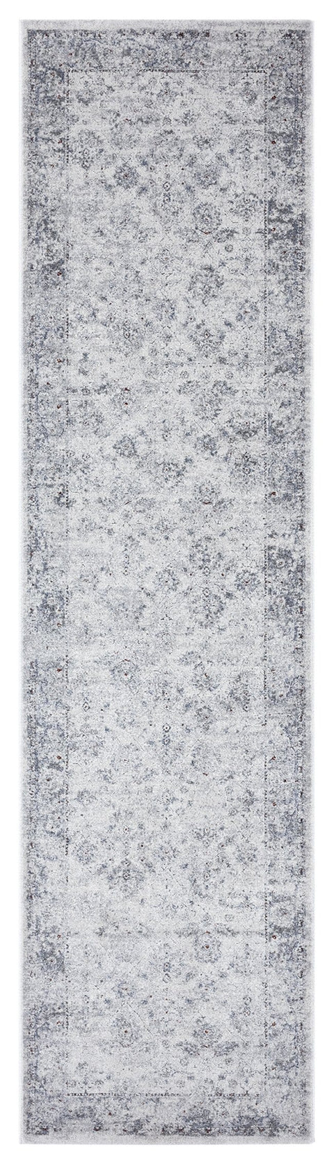 Elisha Grey and Blue Traditional Distressed Medallion Runner Rug *NO RETURNS UNLESS FAULTY