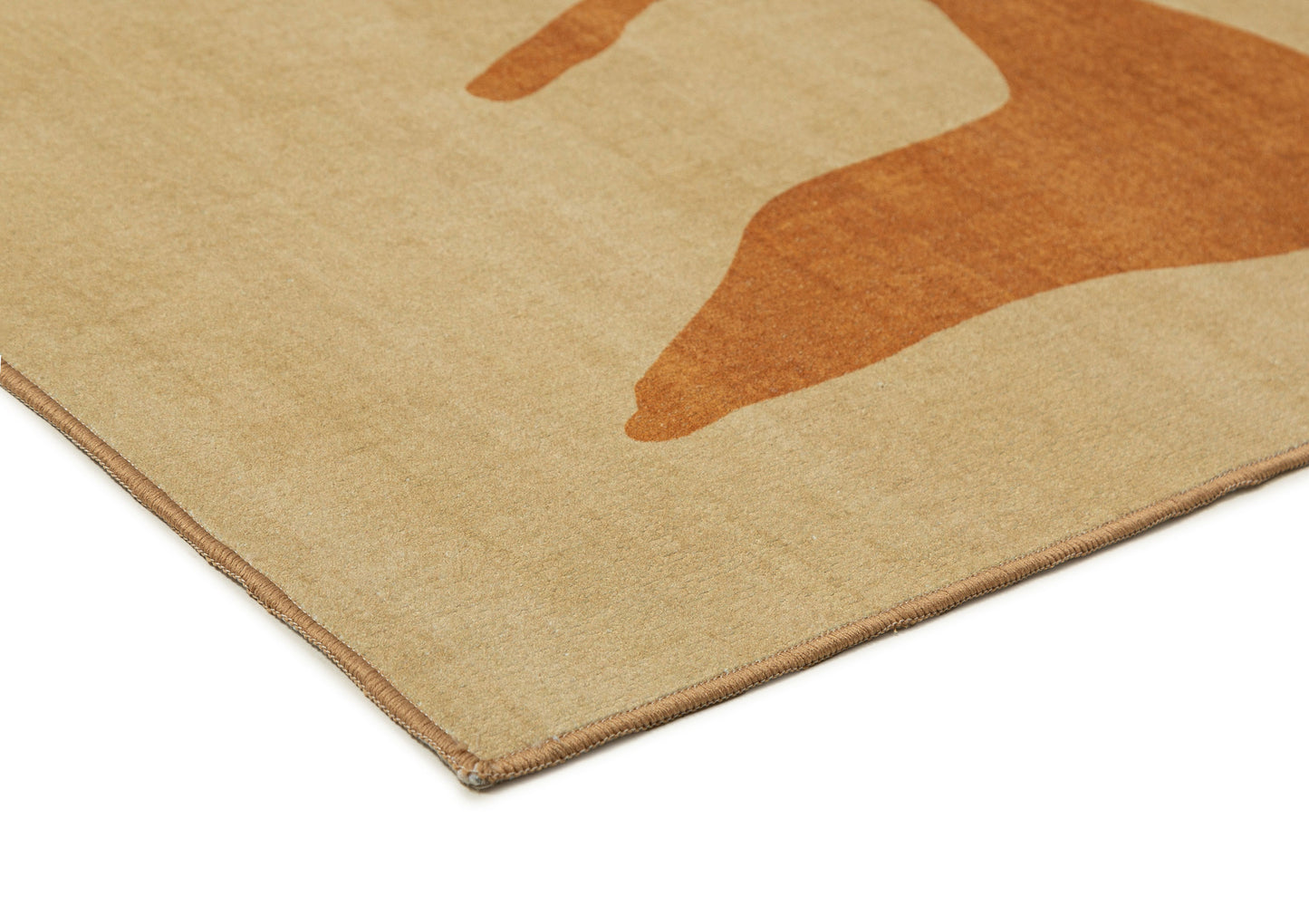 Ellie Mustard Botanical Washable Rug
