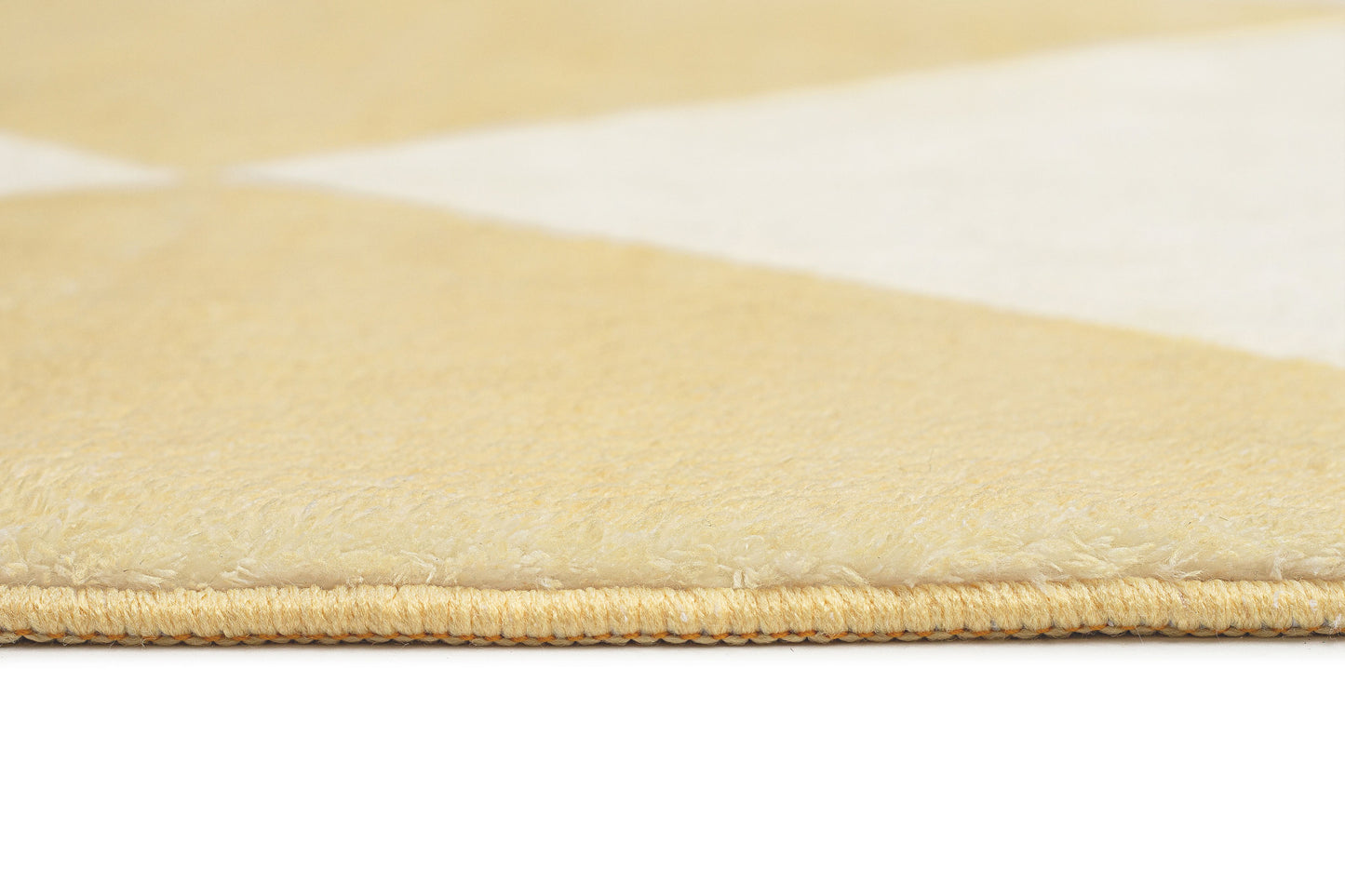 Ellis Yellow Cream Checkered Washable Rug