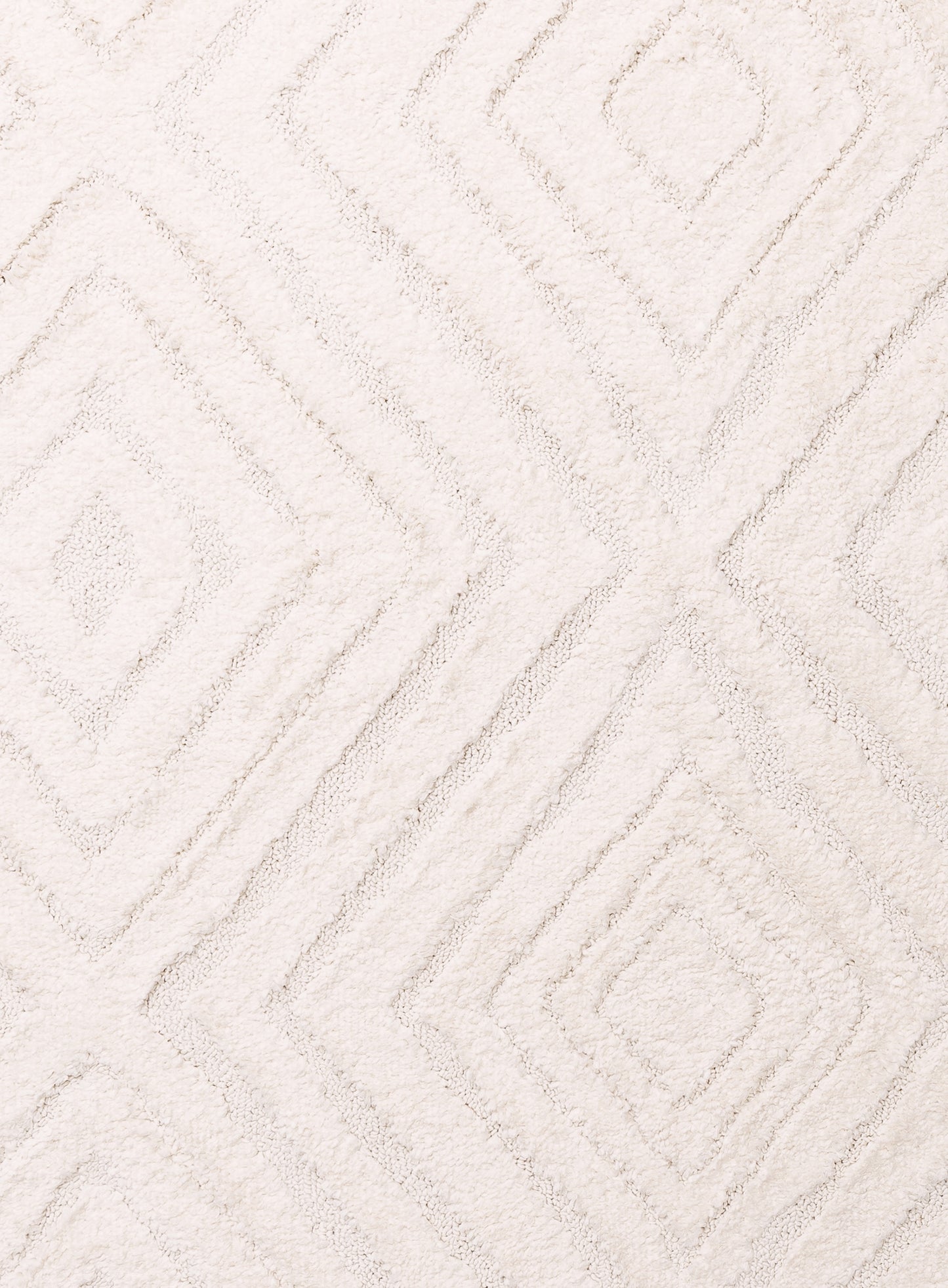 Elmira Ivory Cream Diamond Tribal Rug