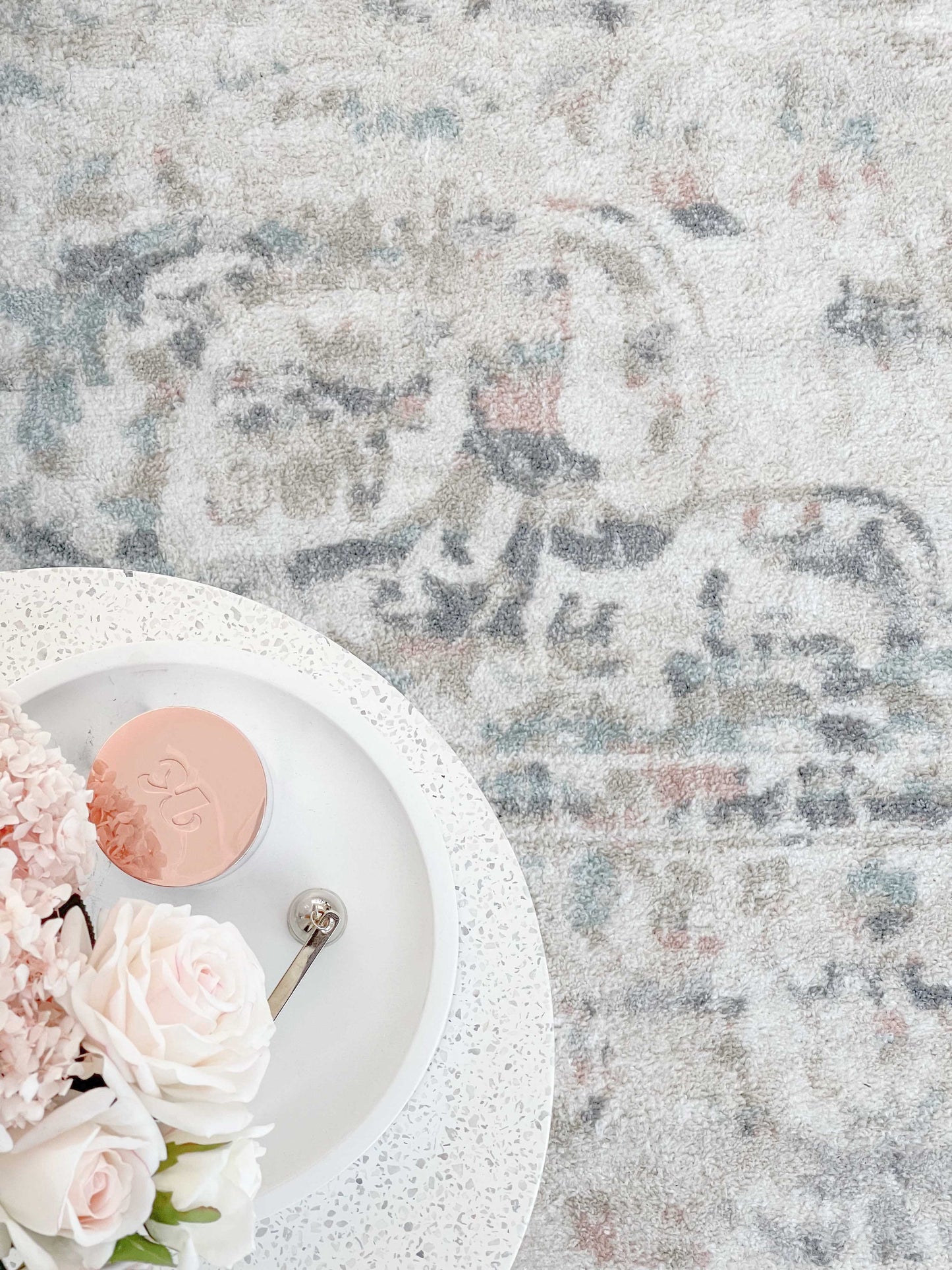 Elouise Cream And Grey Multi-Colour Traditional Floral Rug