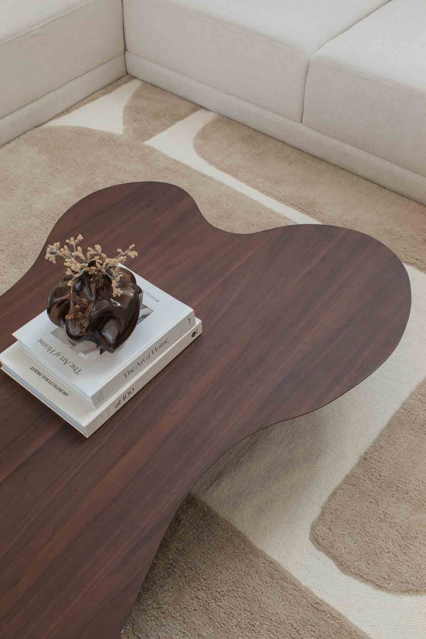 Eluru Taupe Abstract Washable Wool Rug