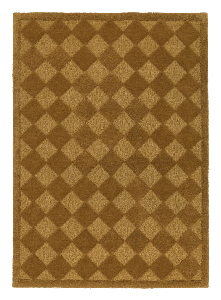 Emeka Moss Brown Diamond Hand-Tufted Rug