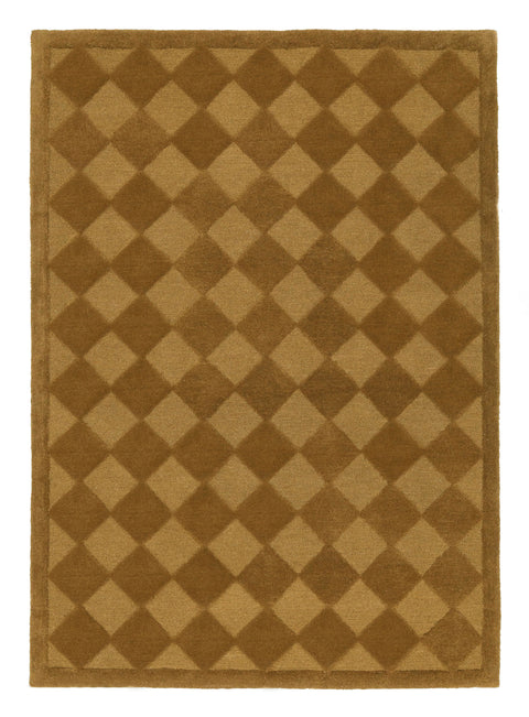 Emeka Moss Brown Diamond Hand-Tufted Rug
