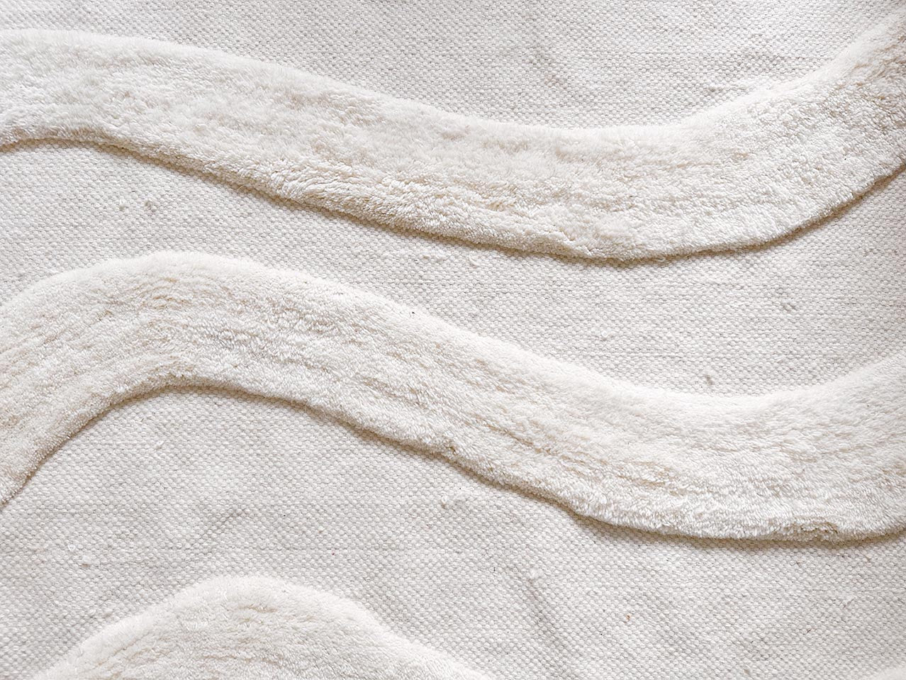Eniko Abstract Cream Washable Wool Rug