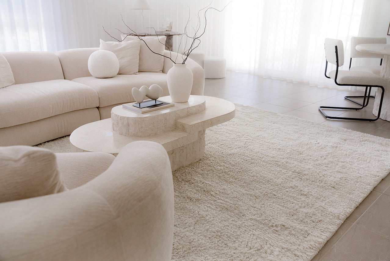 Ernestine Ivory Shag Rug