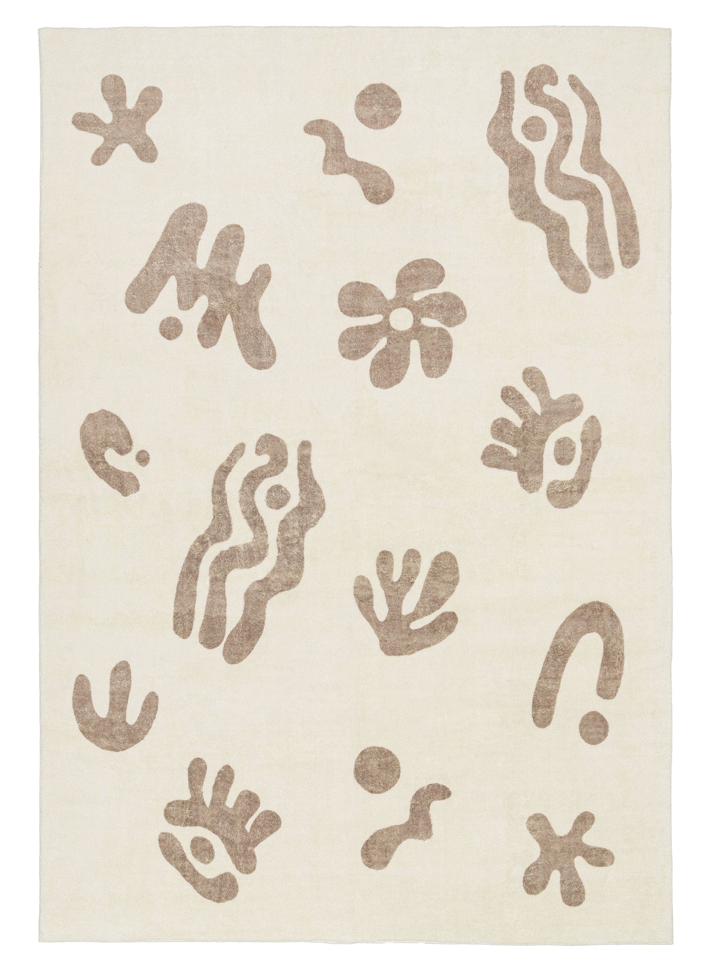 Esilda Brown Abstract Washable Rug