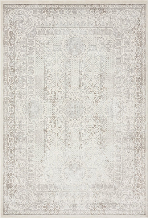 Esmeray Ivory And Grey Traditional Distressed Rug *NO RETURNS UNLESS FAULTY