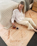 Esther Cream and Peach Tribal Washable Rug