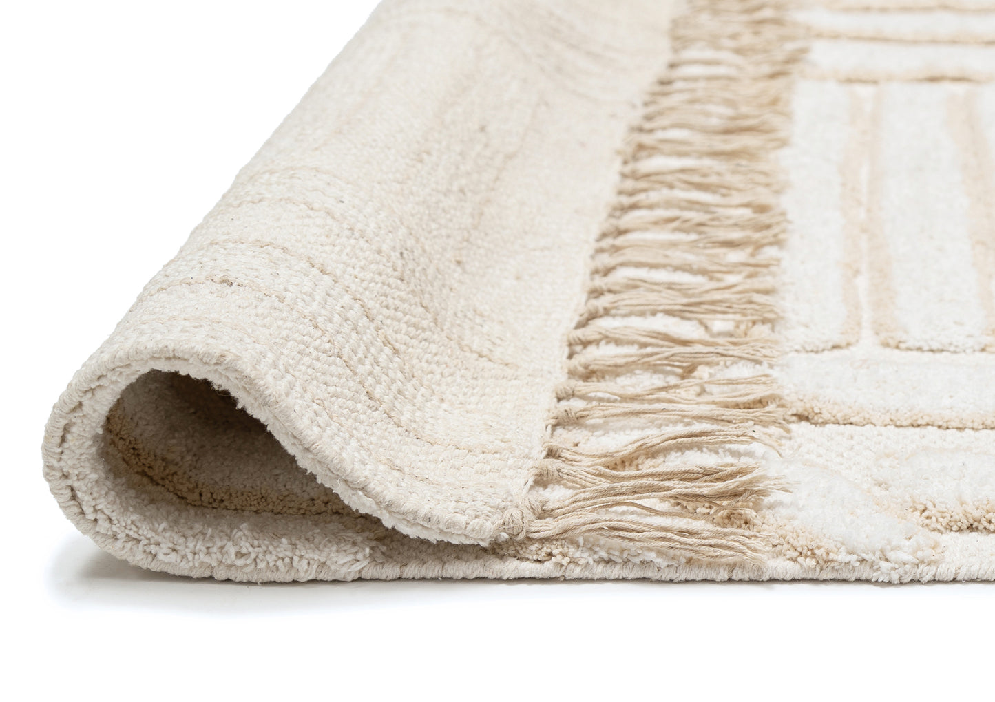 Etta Ivory Geometric Washable Runner Rug