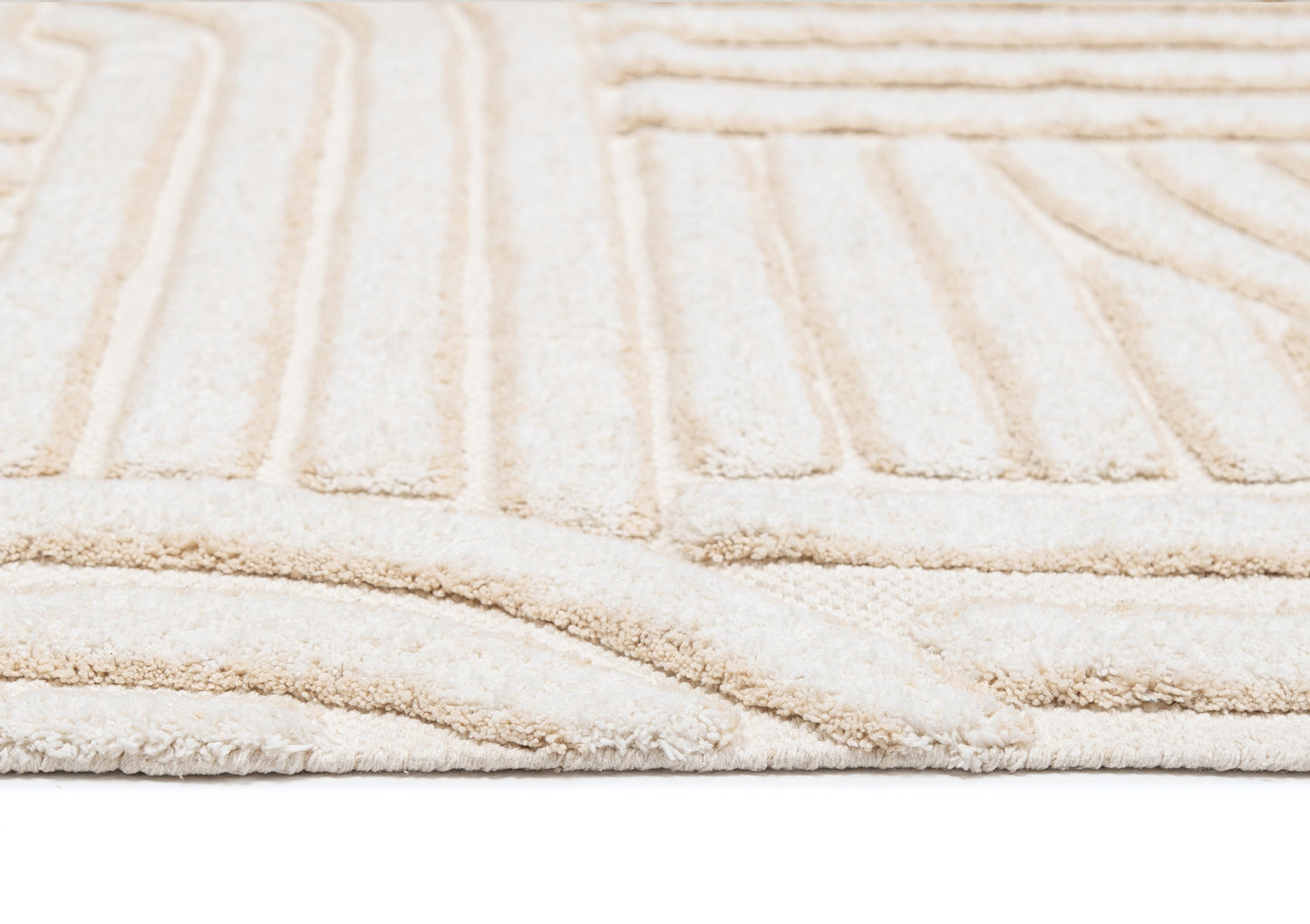 Etta Ivory Geometric Washable Runner Rug
