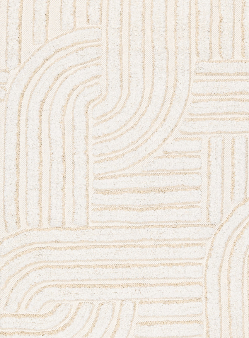 Etta Ivory Geometric Washable Runner Rug