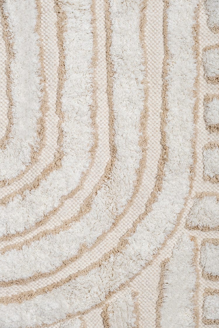 Etta Ivory Geometric Washable Rug