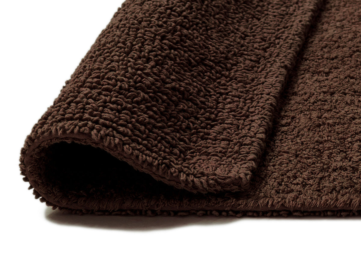 Eudela Cocoa Brown Cotton Bath Mat