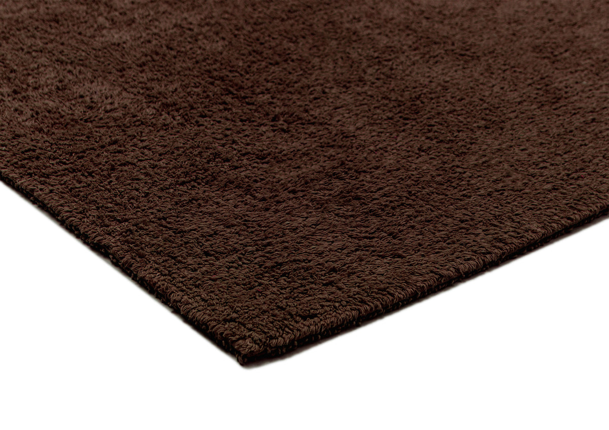 Eudela Cocoa Brown Cotton Bath Mat
