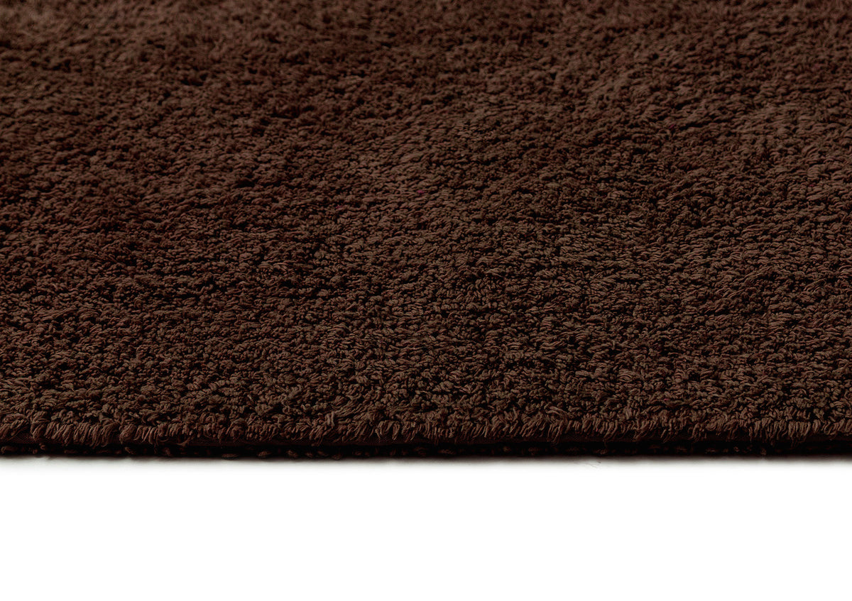 Eudela Cocoa Brown Cotton Bath Mat