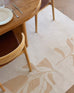 Eugenie Neutral Botanical Border Washable Rug