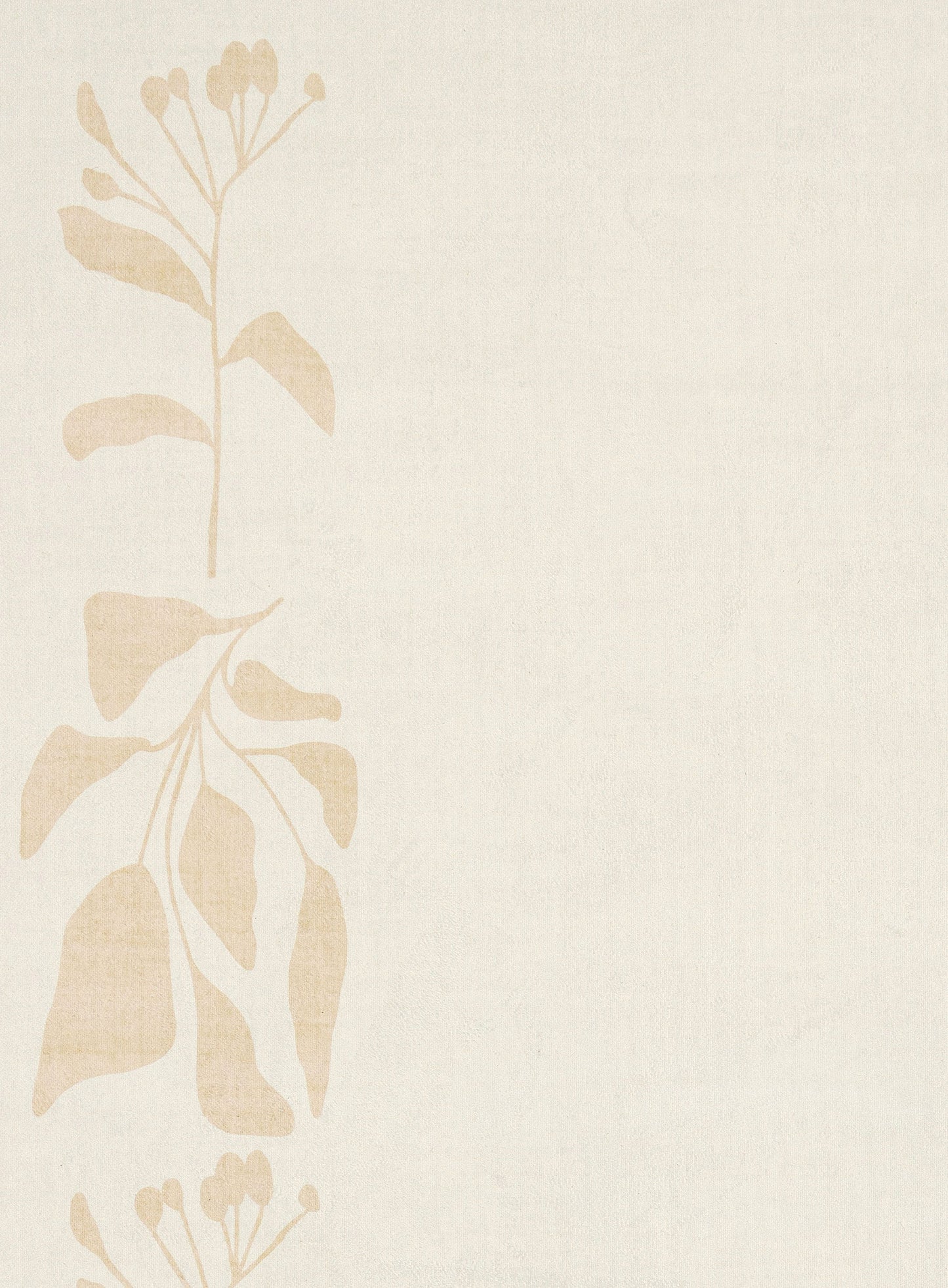 Eugenie Neutral Botanical Border Washable Rug