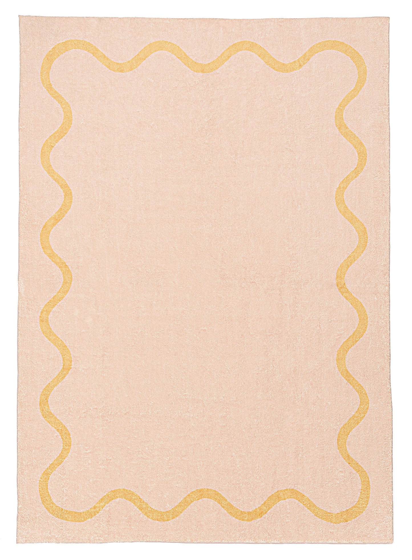 Eva Pink and Yellow Wiggle Bordered Washable Rug