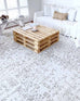 Evangeline Stone Grey Floral Rug *NO RETURNS UNLESS FAULTY