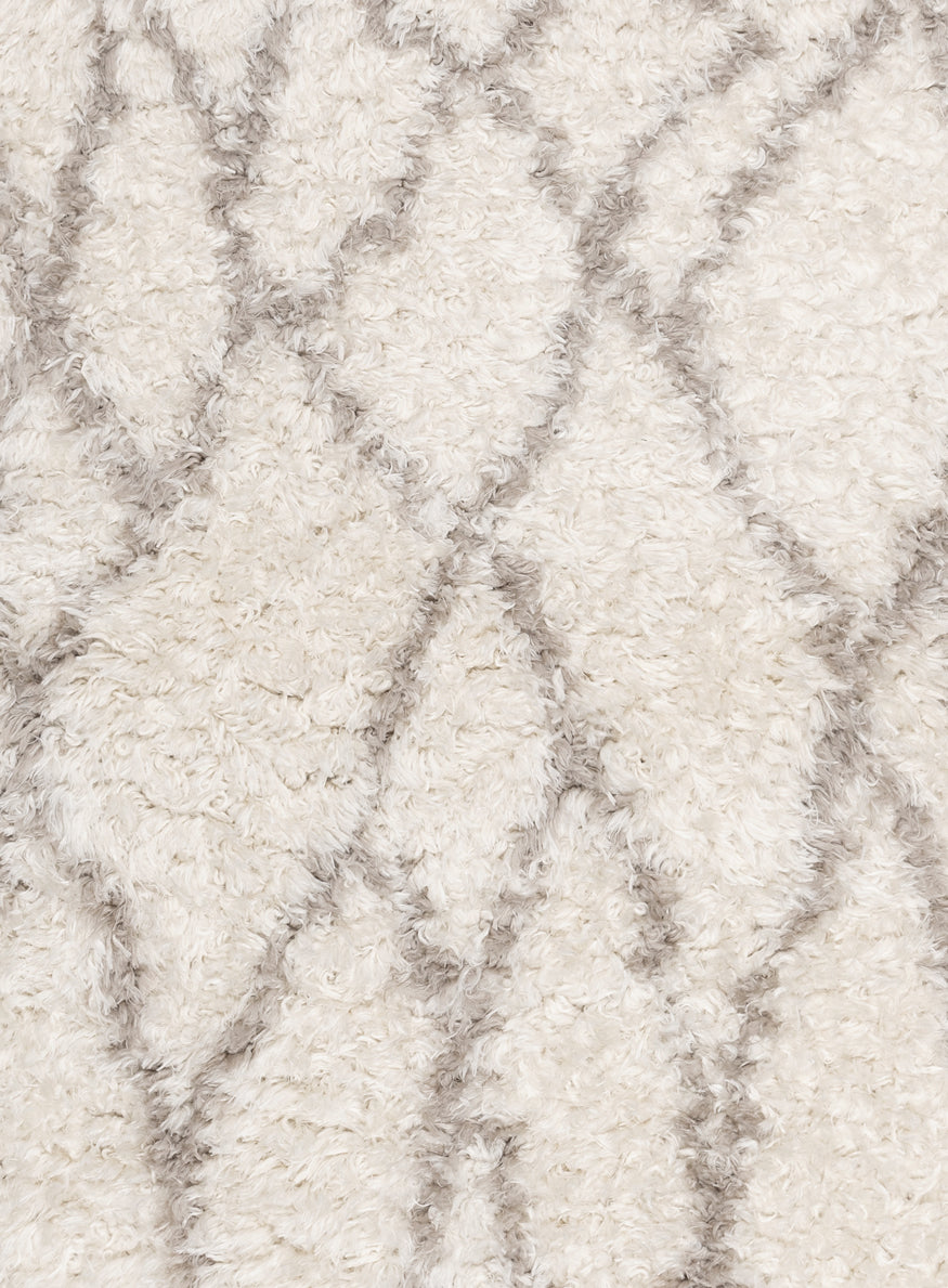 Fabiola Cream & Beige Tribal Shag Rug