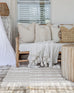 Faina Beige and Ivory Abstract Indoor Outdoor Rug *NO RETURNS UNLESS FAULTY