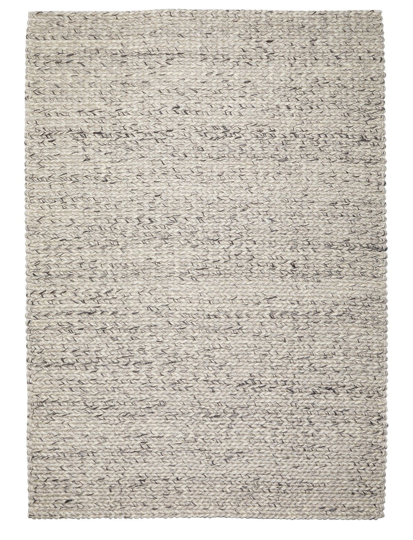 Farrah Marble Grey Braided Wool Rug