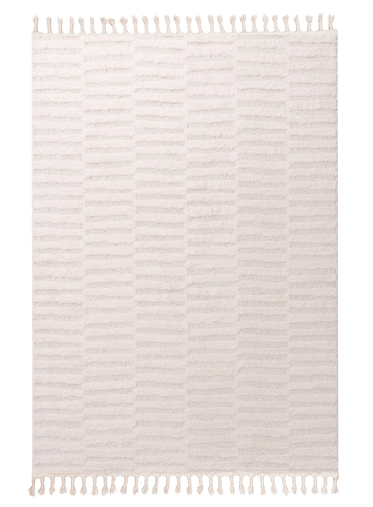Fatima Ivory Cream Modern Textured Rug