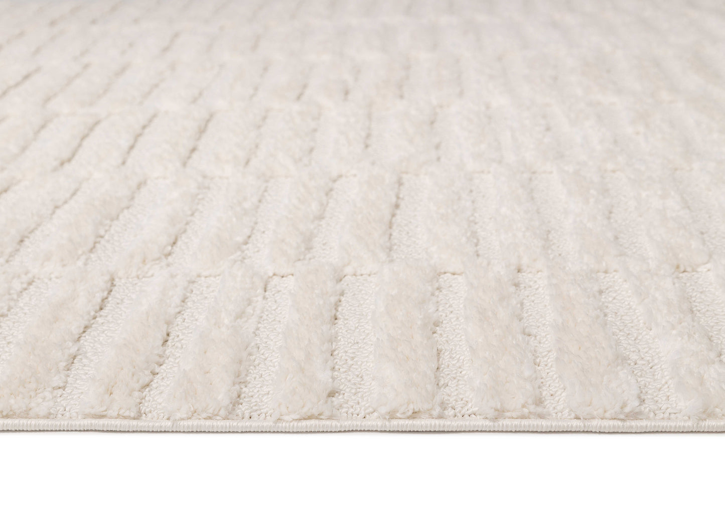 Fatima Ivory Cream Modern Textured Rug