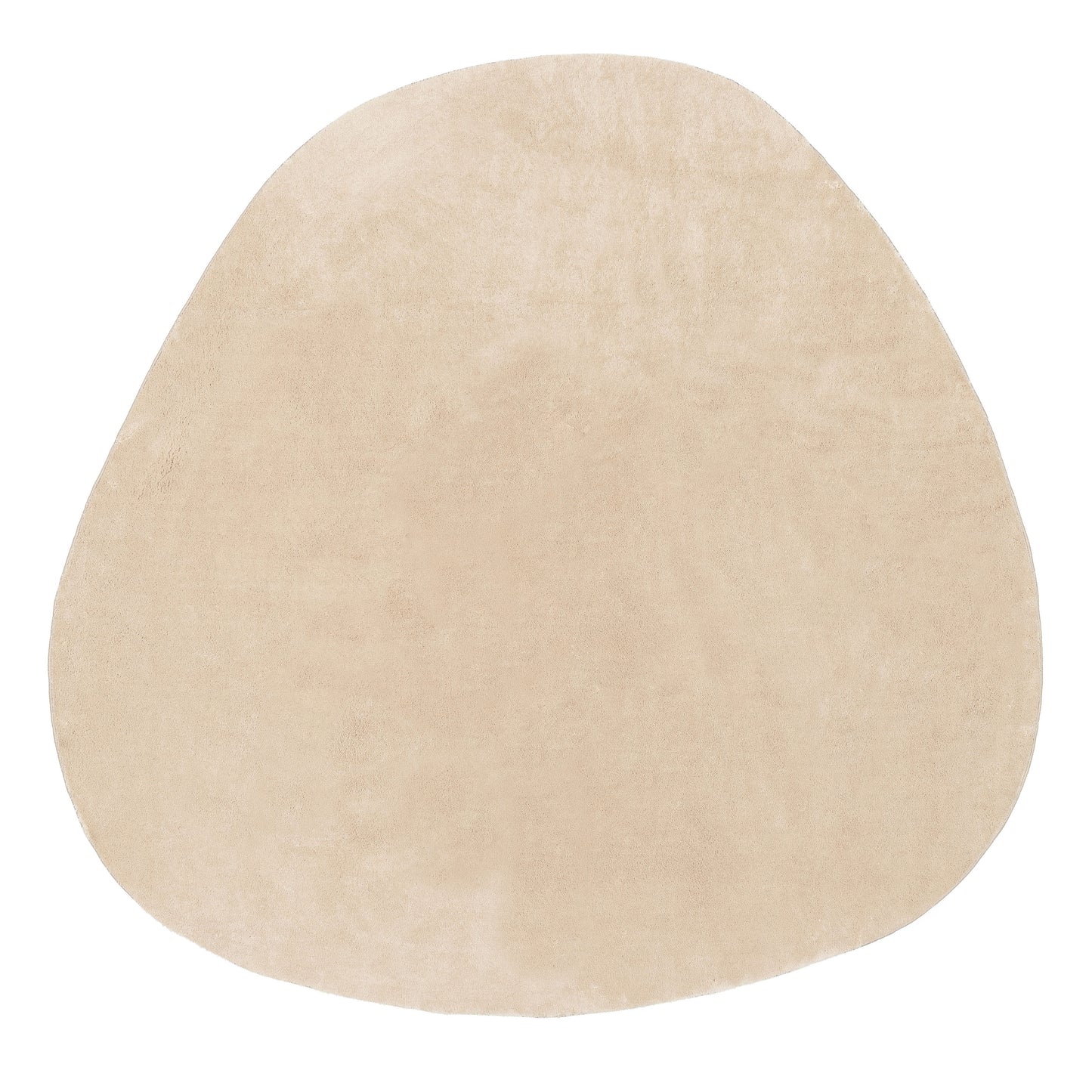 Felda Beige Irregular Round Washable Rug
