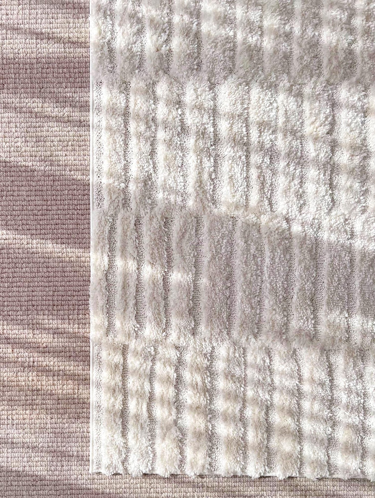 Filippa Ivory Cream Modern Textured Rug