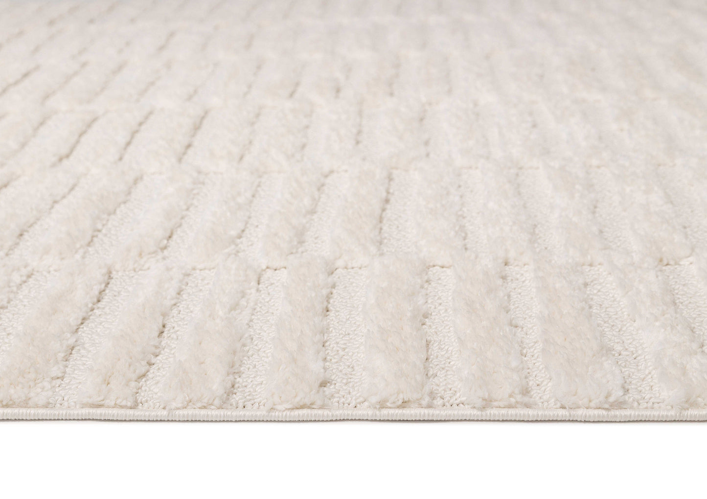 Filippa Ivory Cream Modern Textured Rug