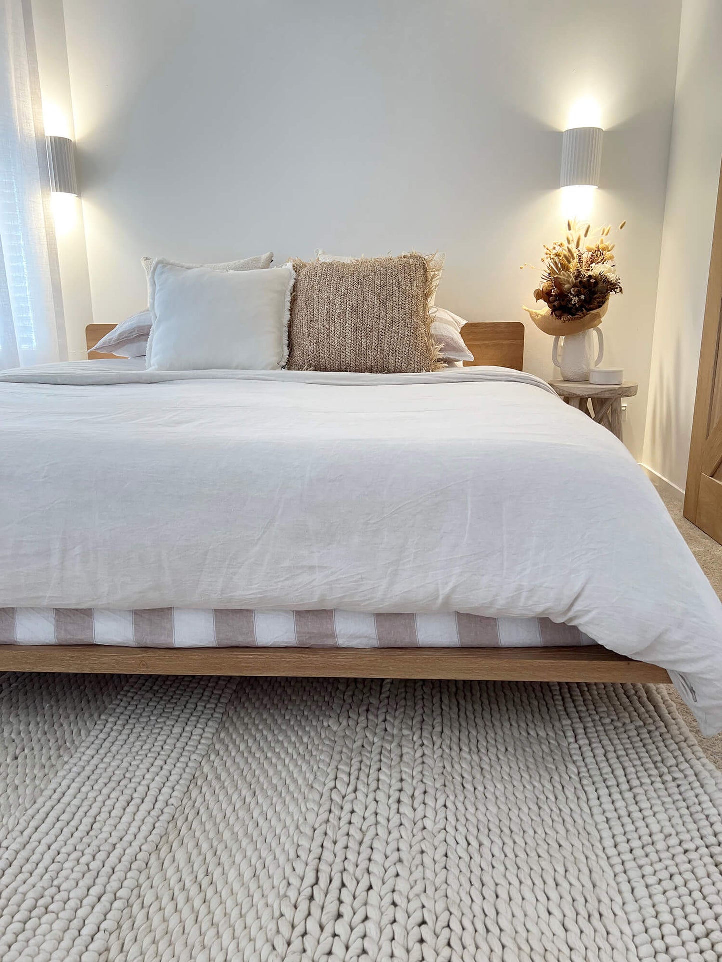 Fleur Ivory Braided and Looped Rug