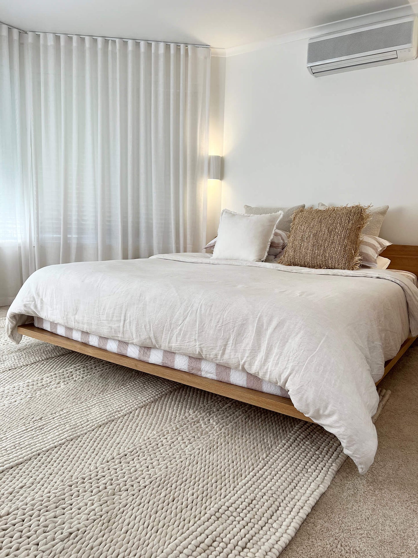 Fleur Ivory Braided and Looped Rug