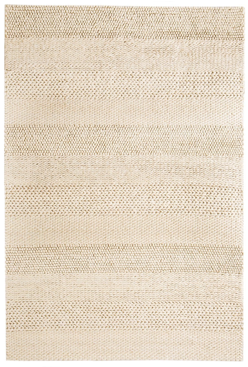 Fleur Ivory Braided and Looped Rug