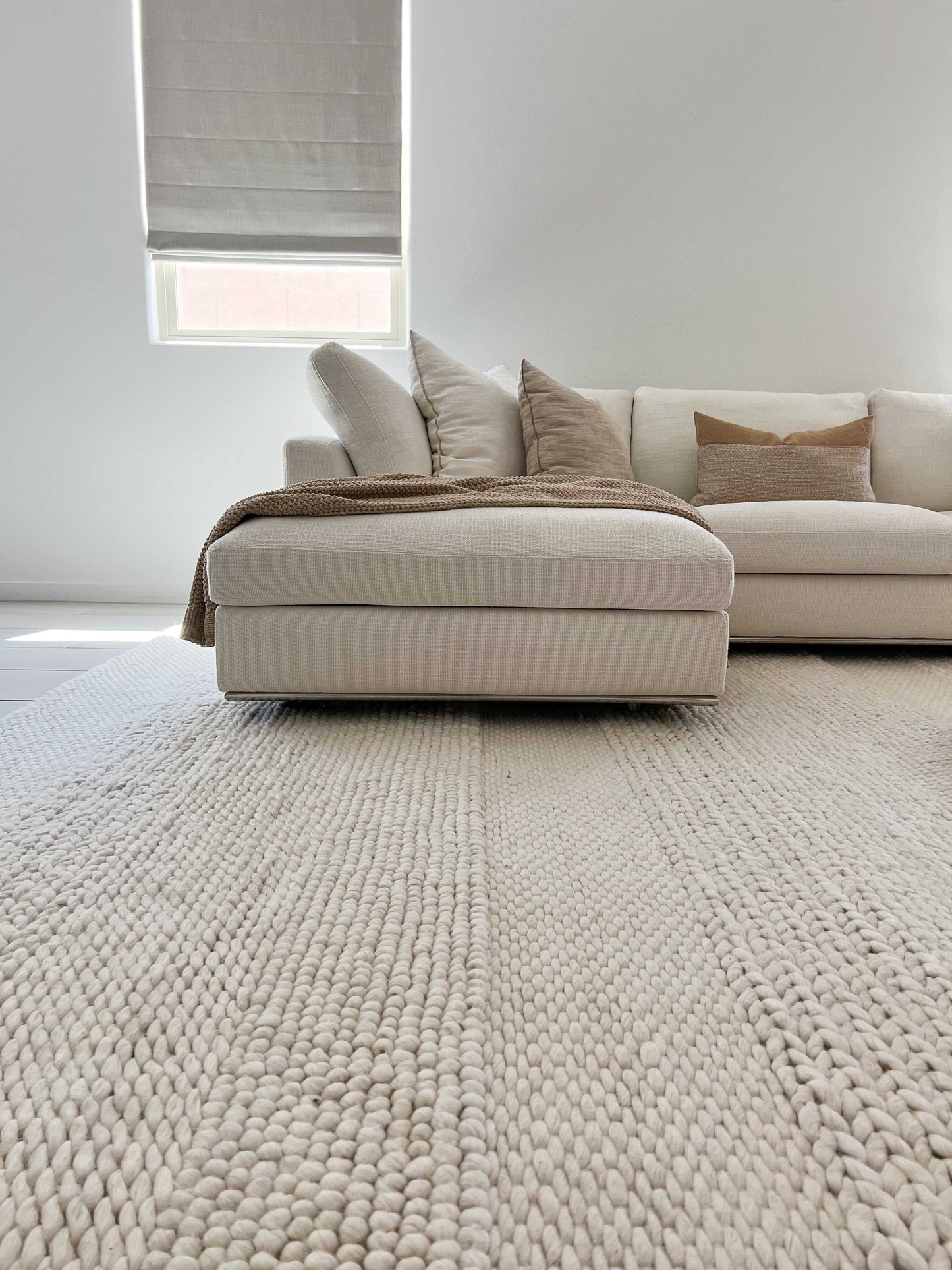 Fleur Ivory Braided and Looped Rug