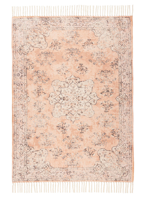 Flora Peach Boho Picnic Rug