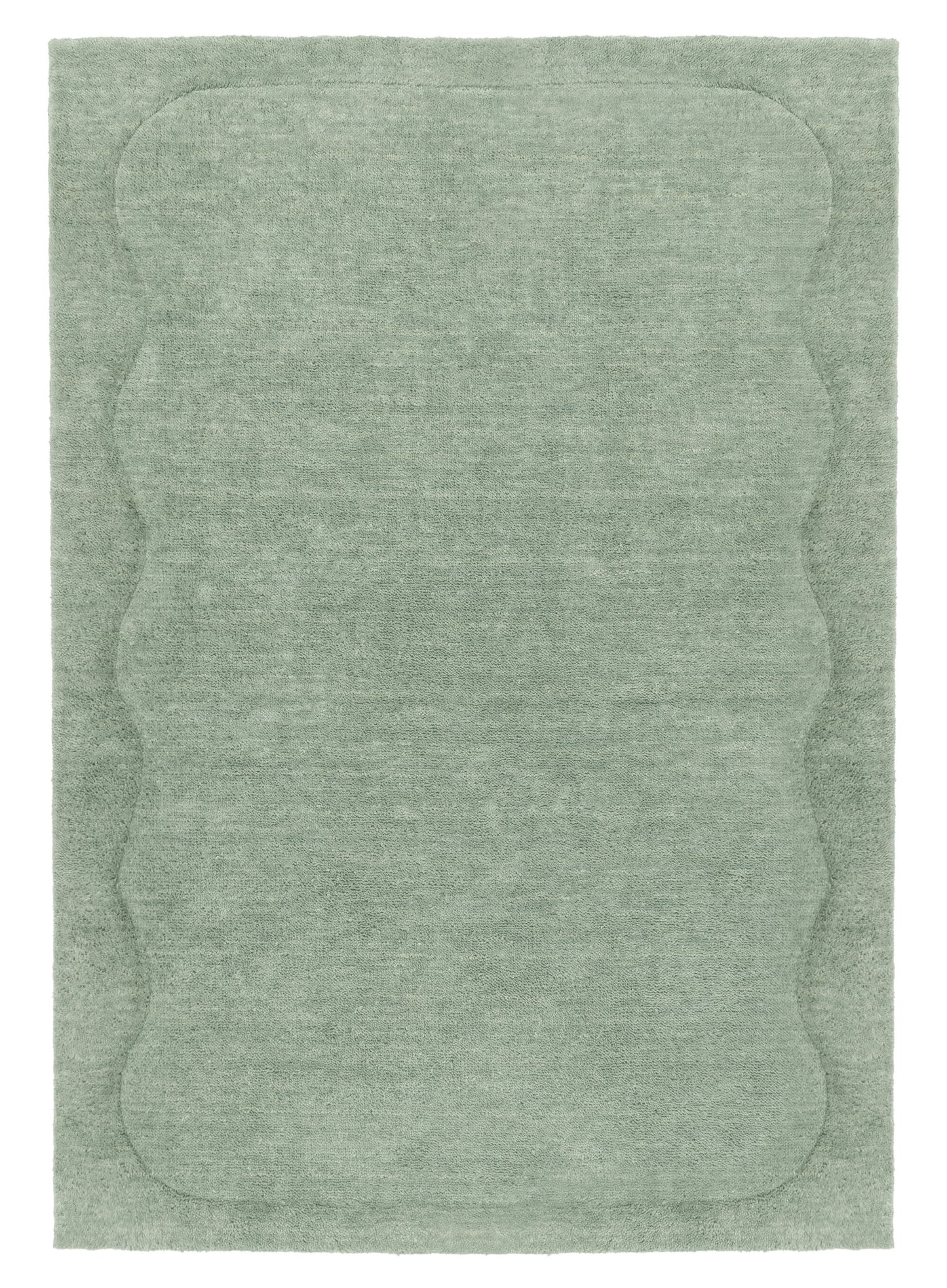Florenz Sage Wiggle Border Wool Rug