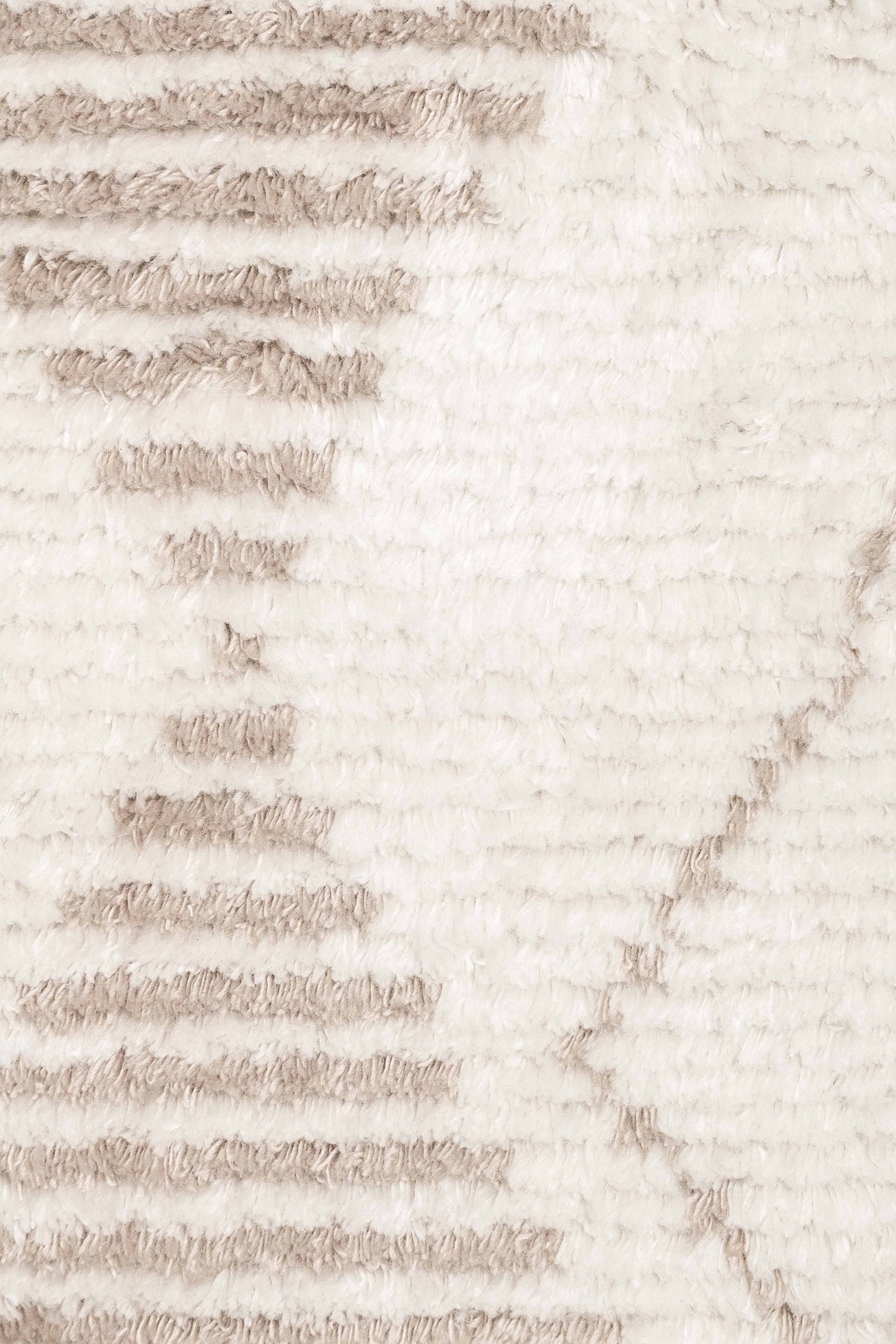 Frankie Ivory and Beige Tribal P.E.T Rug