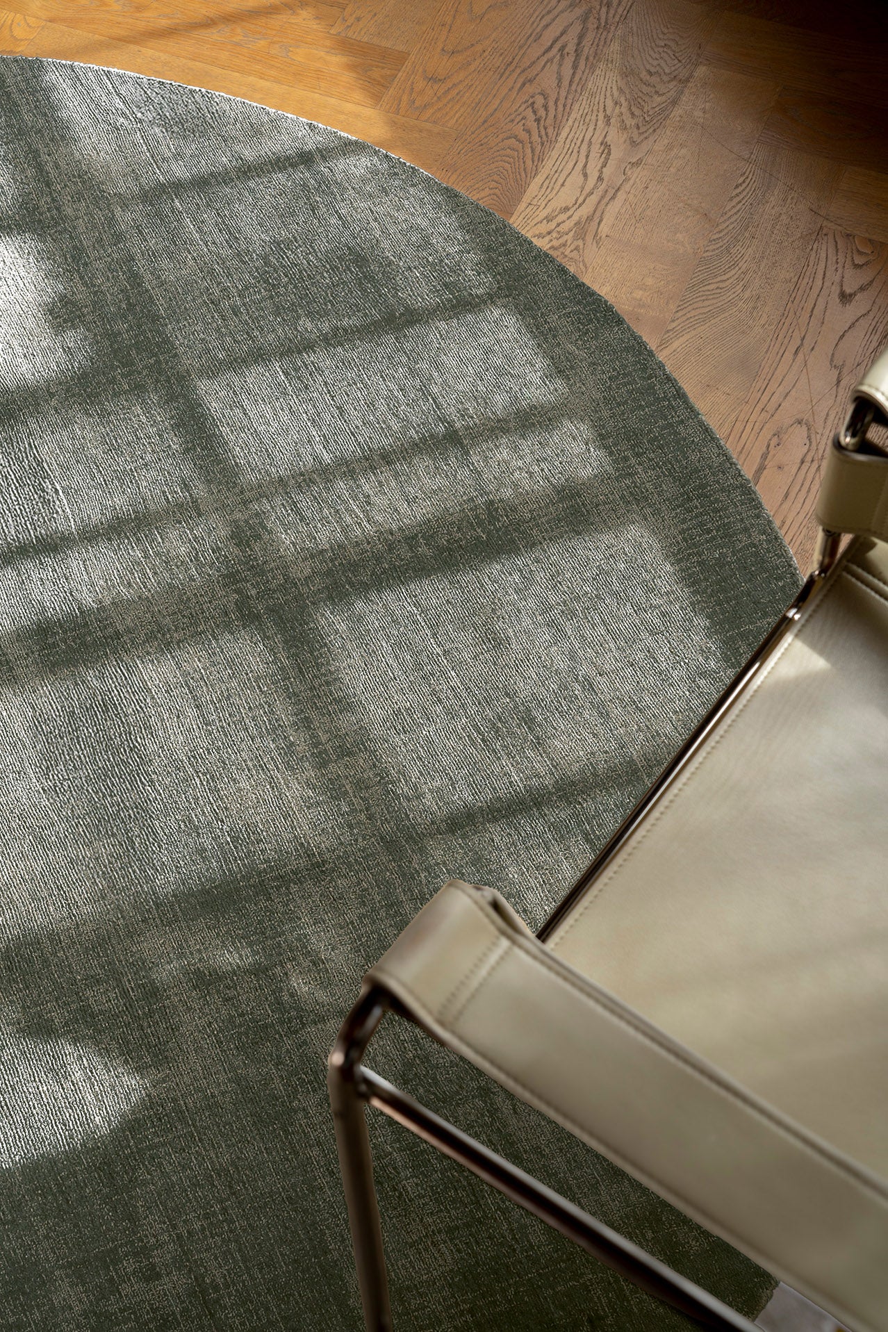 Franz Green Handwoven Round Rug