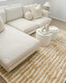 Fritzie Champagne Abstract Striped Rug