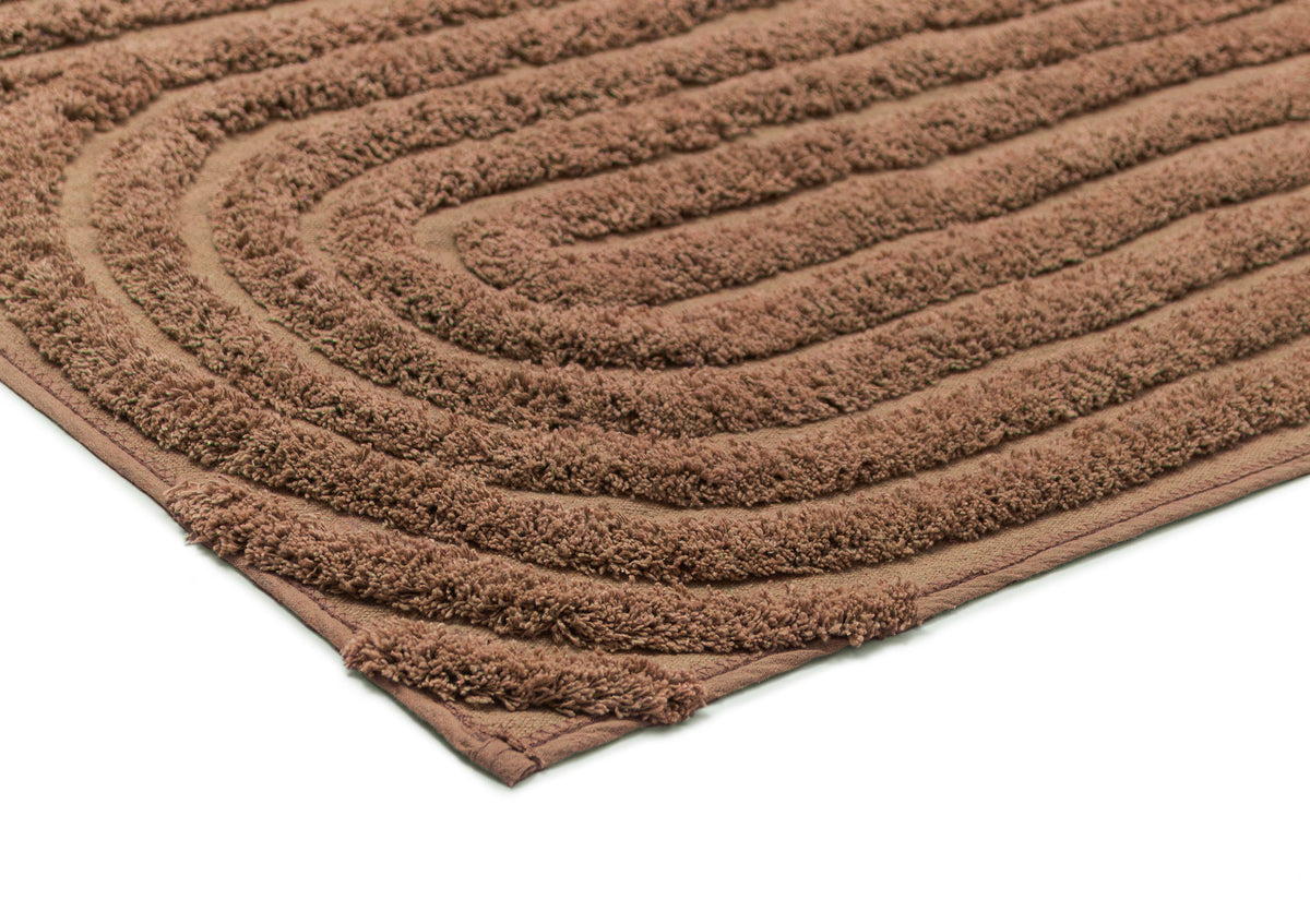 Garnet Caramel Arch Cotton Bath Mat