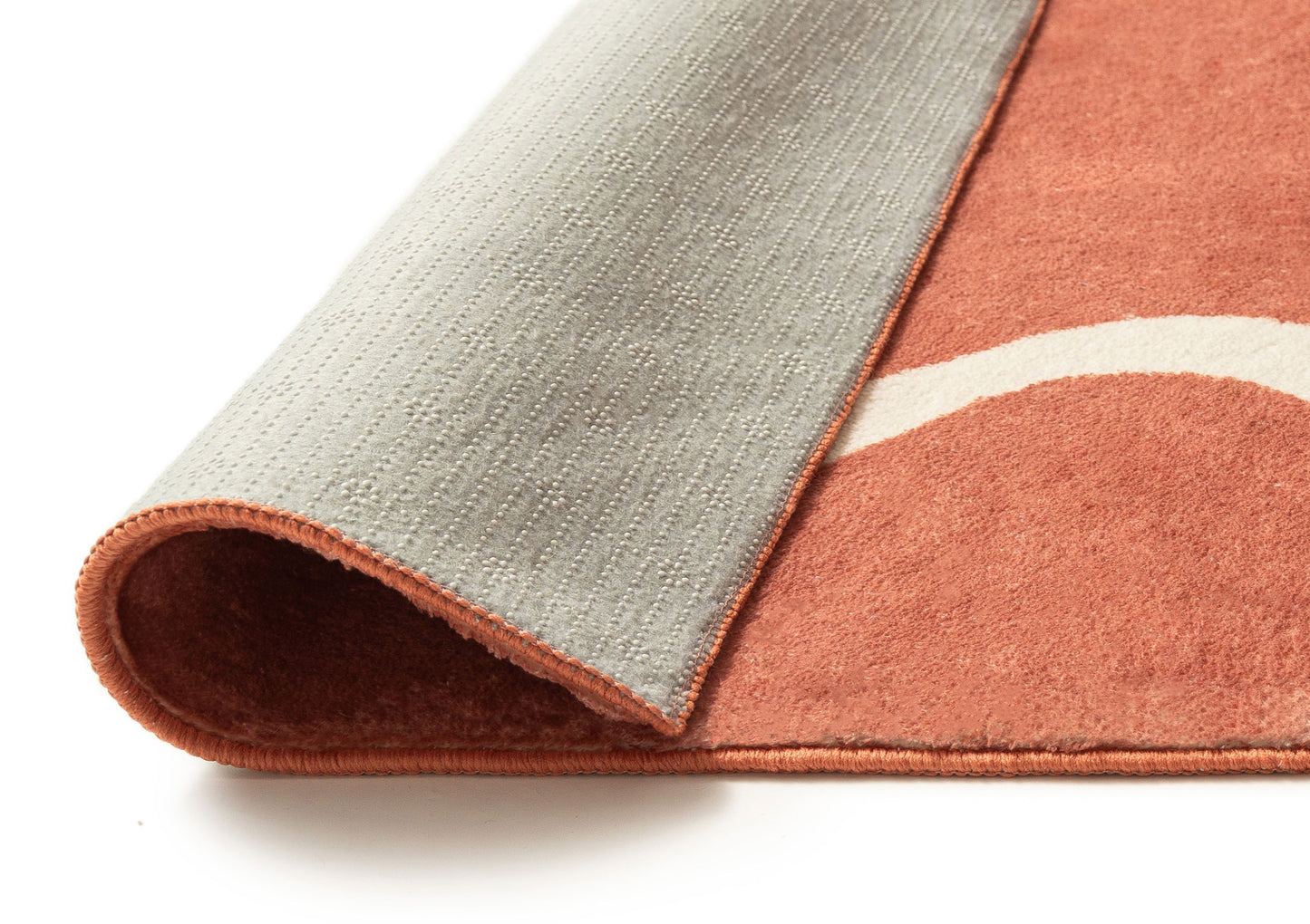 Gertrude Pink and Cream Wiggle Bordered Washable Rug