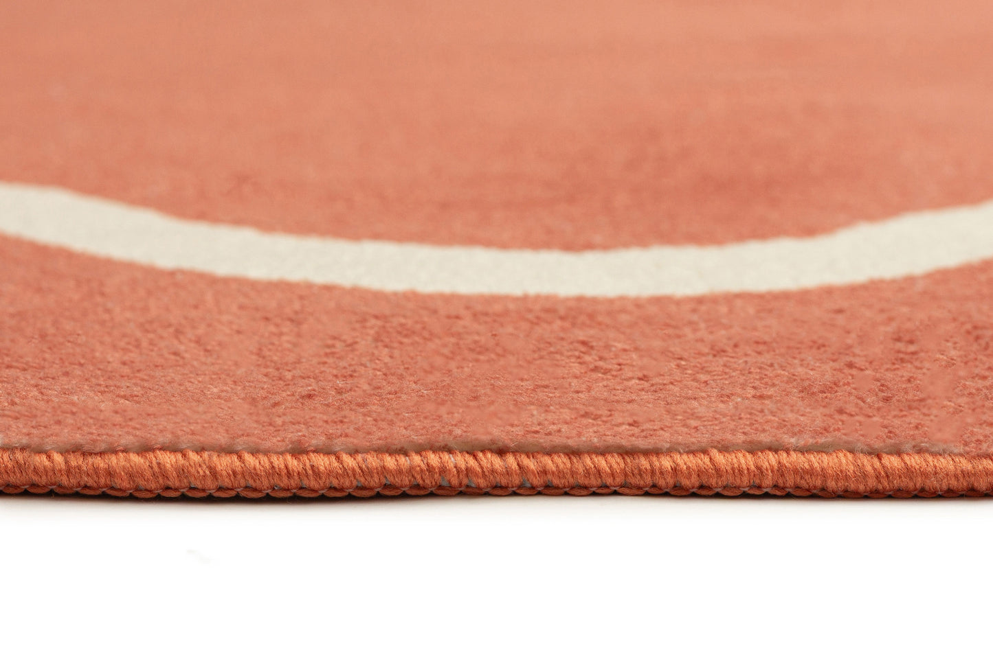 Gertrude Pink and Cream Wiggle Bordered Washable Rug
